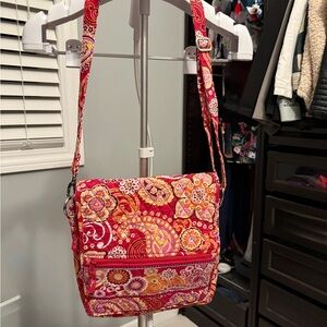 Vera Bradley Red and Yellow Floral Crossbody Bag